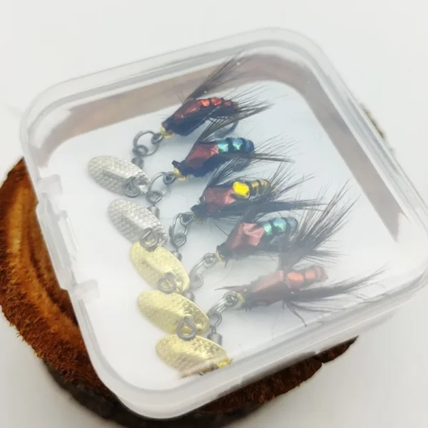 1/5PCS Bionic Fly Fishing Bait hook Trout Jigs Fly Fishing Flies Insects Lures Fly Fishing Lures Spinner Swim Baits Fishing Hook - Image 2