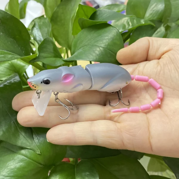 Topwater Bionic Rat bait 15.5g 85mm Jointed Mouse Lure 2 Sections Artificial Bait Rat Lure Wobbler Fishing Pesca Pike Lures - Image 5
