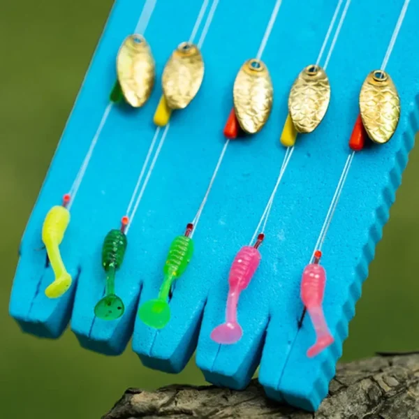 50PC/box Micro Soft Bait 1.5cm T-Tail Laser Wobblers Carp Fishing Lure Mini Silicone Artificial Swimbait with Fish Attractant - Image 6