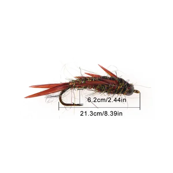 6pcs Wet Nymph Fly Trout Fishing Lures Baits Fast-sinking   Artifical Wet Nymph Flies for Trout Fishing Lures Baits Accessories - Image 6