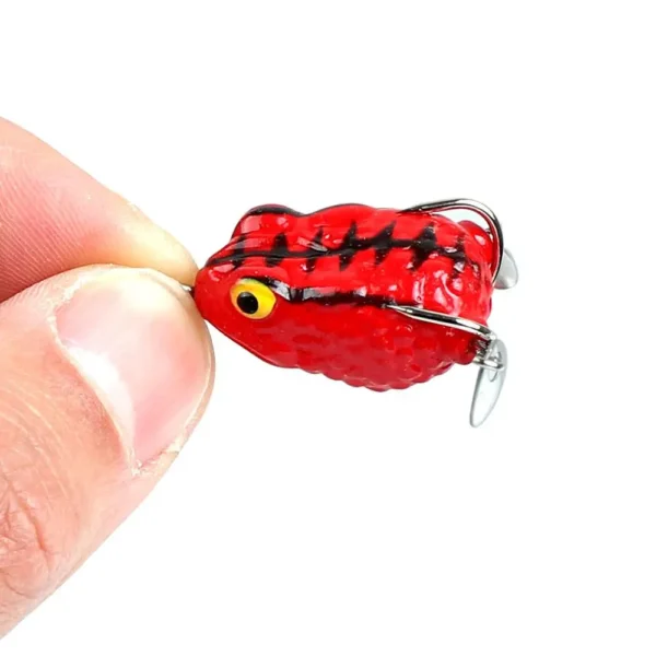 Fishing 2.5cm/2.5g Soft Frog Lure Mini Soft Lure Double Hooks TopWater Ray Frog Artificial Bait - Image 5