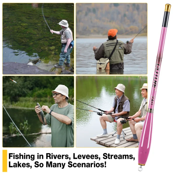 Goture Pink 1.4-4.5m Carbon Fiber Ultralight Telescopic Fishing Rod 24T Mini Hand Pole for Stream Lake Freshwater Fishing Tackle - Image 6