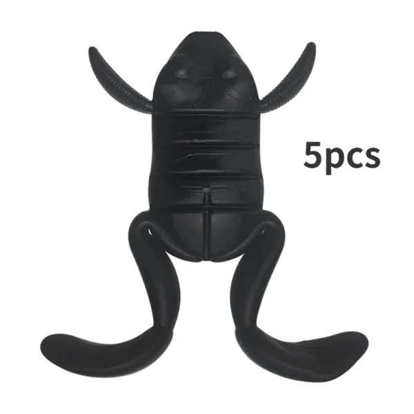 5pcs Lure Bait 5g/piece Water Surface Kick Frog Fake Bait High Simulation TPE Frog Soft Bait Black Fish And Bass Favorite - Image 11