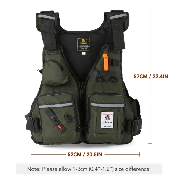 Men Professional Life Jacket Buoyancy Suit Portable Fishing Vests Multi-Pockets Waterproof Sea Fishing Adjustable Vest 2022 New - Image 6