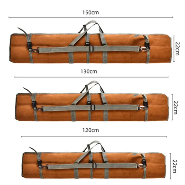 120cm 130cm 150cm Canvas Fishing Bag Waterproof Fishing Rod Umbrella Tackle Gear Storage Case Portable Roll Up Shoulder Bags - Image 6