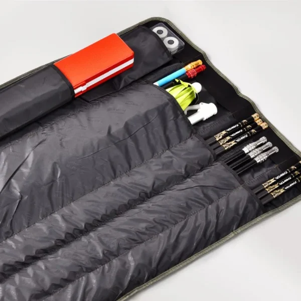 120cm 130cm 150cm Canvas Fishing Bag Waterproof Fishing Rod Umbrella Tackle Gear Storage Case Portable Roll Up Shoulder Bags - Image 3