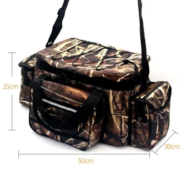 Waterproof Fishing Bag Nylon Large Capacity Multi Purpose Fishing Tackle Two Layer Waterproof Outdoor Shoulder Bags - Image 2