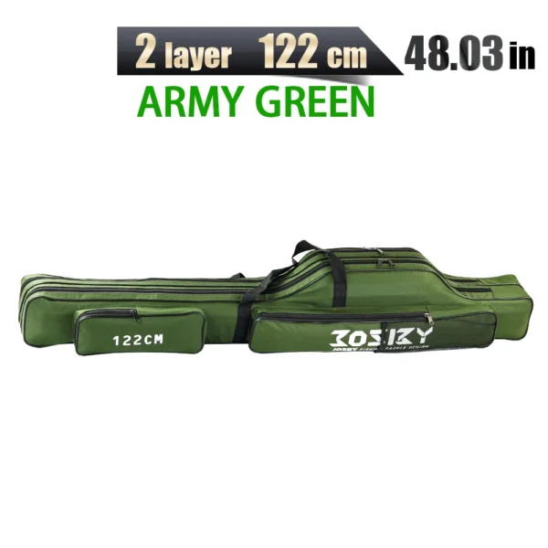 Portable Foldable Fishing Rod Carrier Fish Pole Reel Tools Storage Bag Case 122cm / 152cm / 182cm - Image 13
