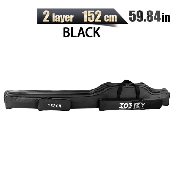 Portable Foldable Fishing Rod Carrier Fish Pole Reel Tools Storage Bag Case 122cm / 152cm / 182cm - Image 7