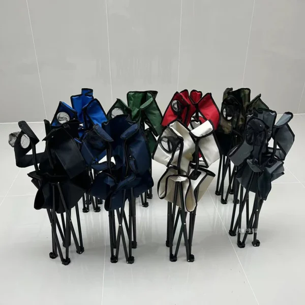 Outdoor Foldable Chair Camping Chair with Bottle Holder Picnic Oxford Cloth Chairs Portable Beach Fishing Chairs Outdoor Chair - Image 4