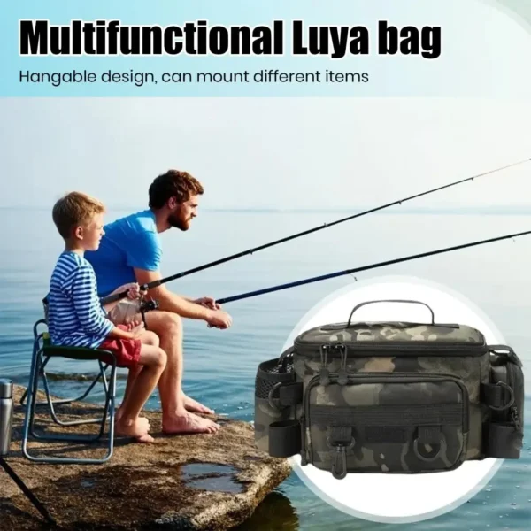Fishing tackle, shoulder bag, storage bag, portable fishing rod holder, outdoor sports bag, flying fishing - Image 5