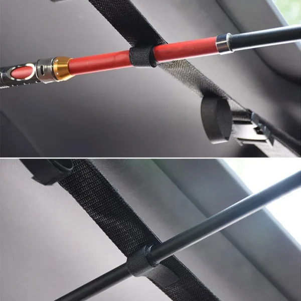 Convenient Car Fishing Rod Saver Vehicle Rod Carrier Band Rod Holder Belt Strap 1PC - Image 2