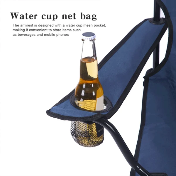 Outdoor Foldable Chair Camping Chair with Bottle Holder Picnic Oxford Cloth Chairs Portable Beach Fishing Chairs Outdoor Chair - Image 6