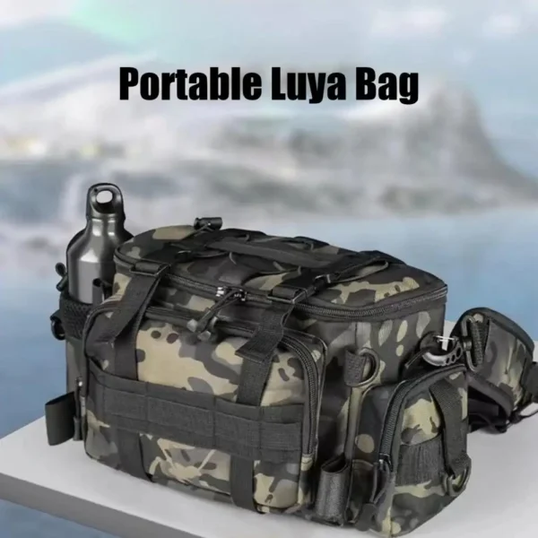 Fishing tackle, shoulder bag, storage bag, portable fishing rod holder, outdoor sports bag, flying fishing - Image 4