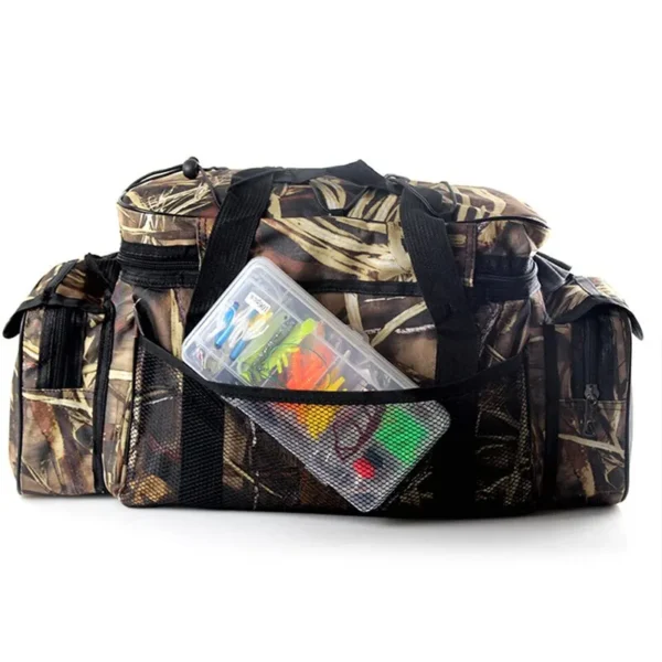 Waterproof Fishing Bag Nylon Large Capacity Multi Purpose Fishing Tackle Two Layer Waterproof Outdoor Shoulder Bags - Image 4