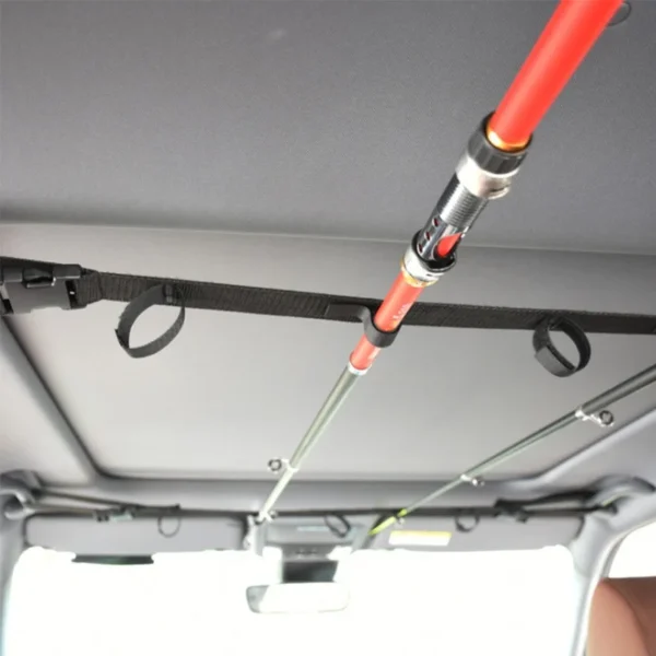 Convenient Car Fishing Rod Saver Vehicle Rod Carrier Band Rod Holder Belt Strap 1PC - Image 4