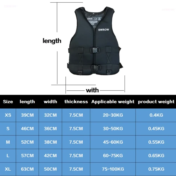 New Life Jacket Neoprene Safety Life Vest Water Sports Fishing Kayaking Boating Swimming Drifting Safety Vest for Adult Children - Image 6