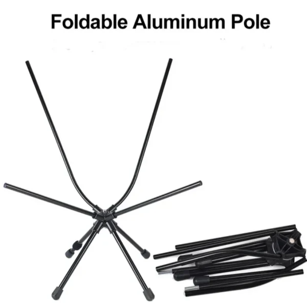 TINSOL Portable Outdoor Detachable Swivel Chair Camping Folding Chair Backpacking Lightweight Seat with Fishing Tote Hiking Trip - Image 3