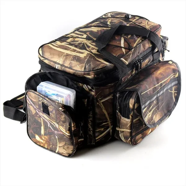 Waterproof Fishing Bag Nylon Large Capacity Multi Purpose Fishing Tackle Two Layer Waterproof Outdoor Shoulder Bags - Image 5