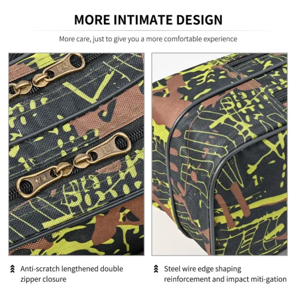 1.3m/1.5m 2-layer foldable large belly sea fishing bag, double shoulder fishing rod bag, outdoor storage tool kit for fishing - Image 6