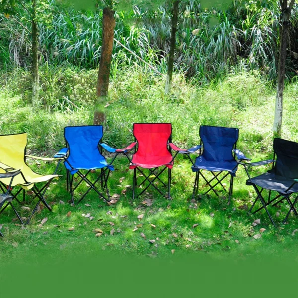 Outdoor Foldable Chair Camping Chair with Bottle Holder Picnic Oxford Cloth Chairs Portable Beach Fishing Chairs Outdoor Chair - Image 5
