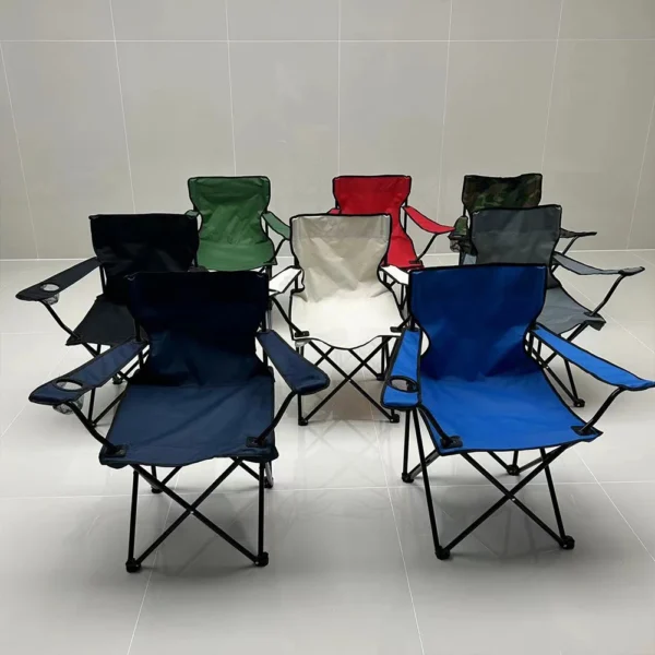 Outdoor Foldable Chair Camping Chair with Bottle Holder Picnic Oxford Cloth Chairs Portable Beach Fishing Chairs Outdoor Chair - Image 3