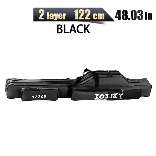 Portable Foldable Fishing Rod Carrier Fish Pole Reel Tools Storage Bag Case 122cm / 152cm / 182cm - Image 12
